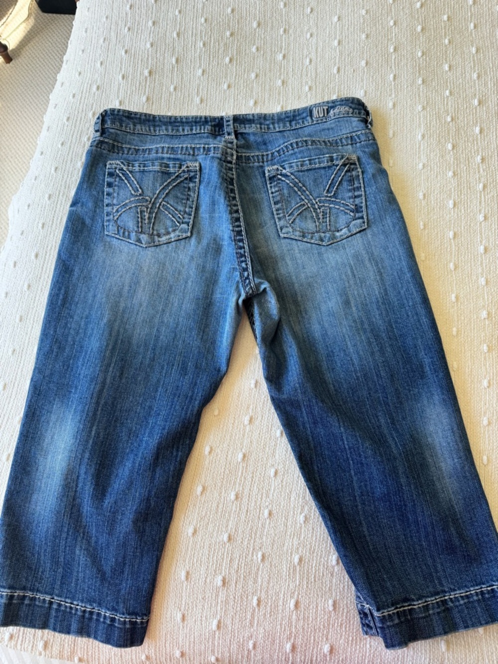 Kut from the Kloth Washed Blue Cropped Ankle Jeans